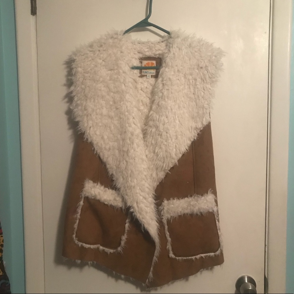 C&C California faux fur vest